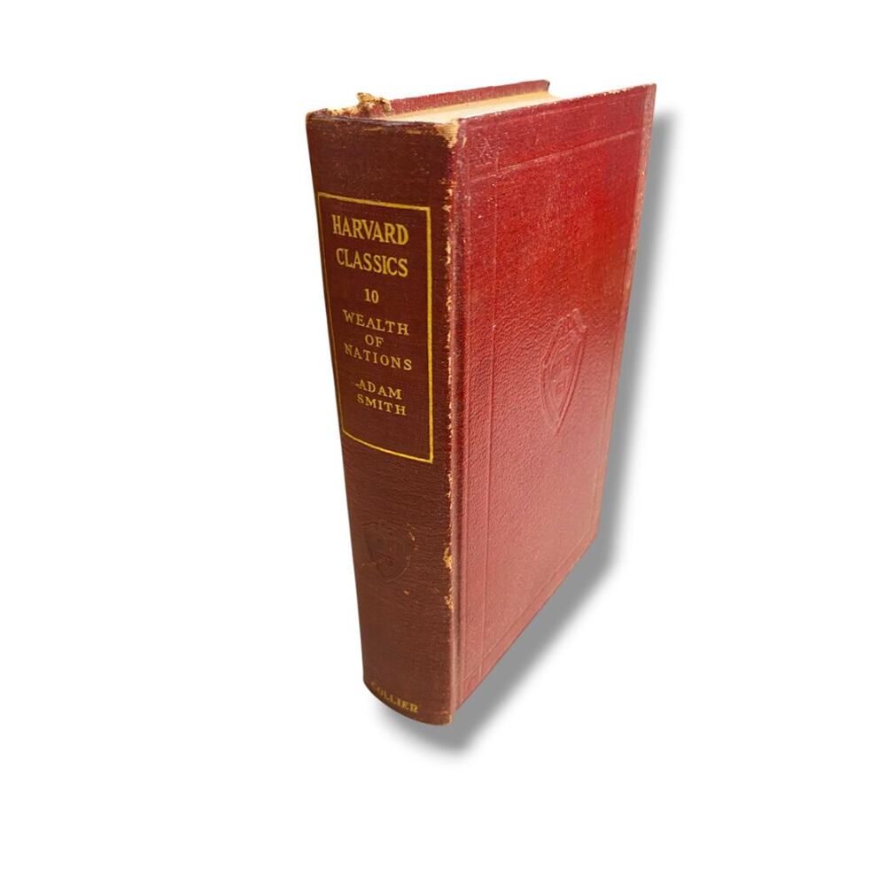Harvard Classics 9 Wealth of Nations Adam Smith 1909 Hardcover Book